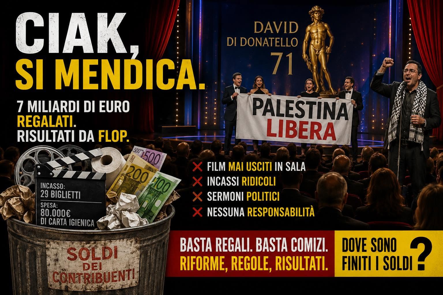 CIAK, SI MENDICA (A SPESE TUE)