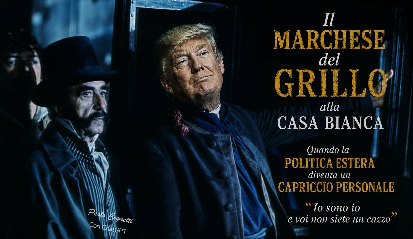 Il "Marchese del Grillo" alla Casa Bianca: quando la politica estera diventa un capriccio personale