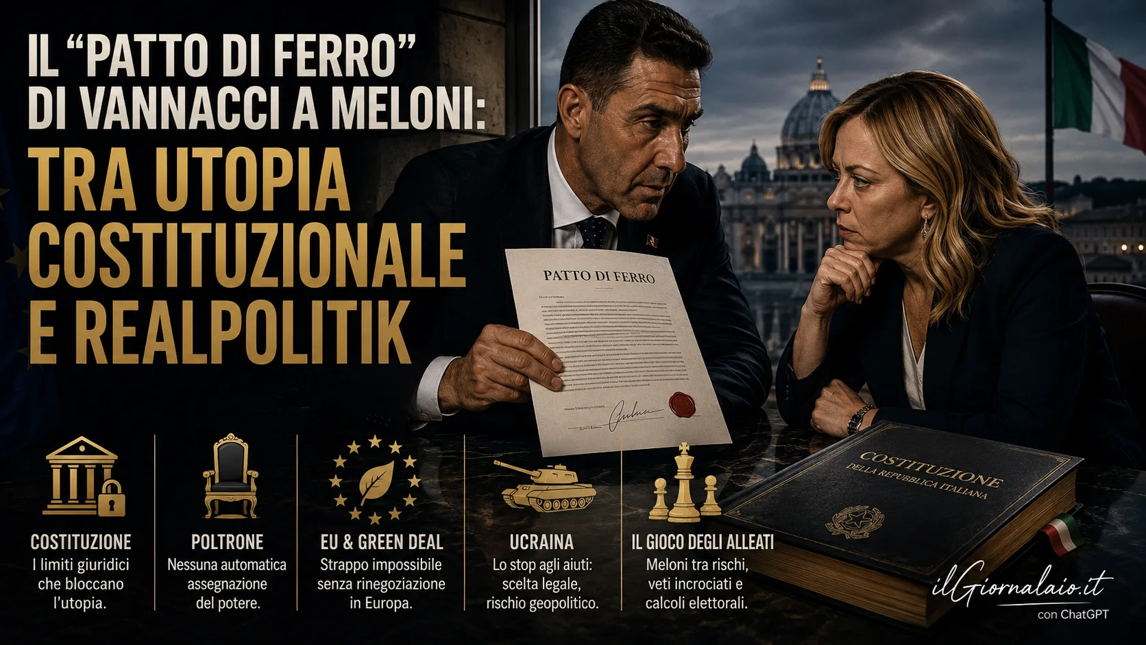 Il "Patto di Ferro" di Vannacci a Meloni: tra utopia costituzionale, realpolitik e trappola.