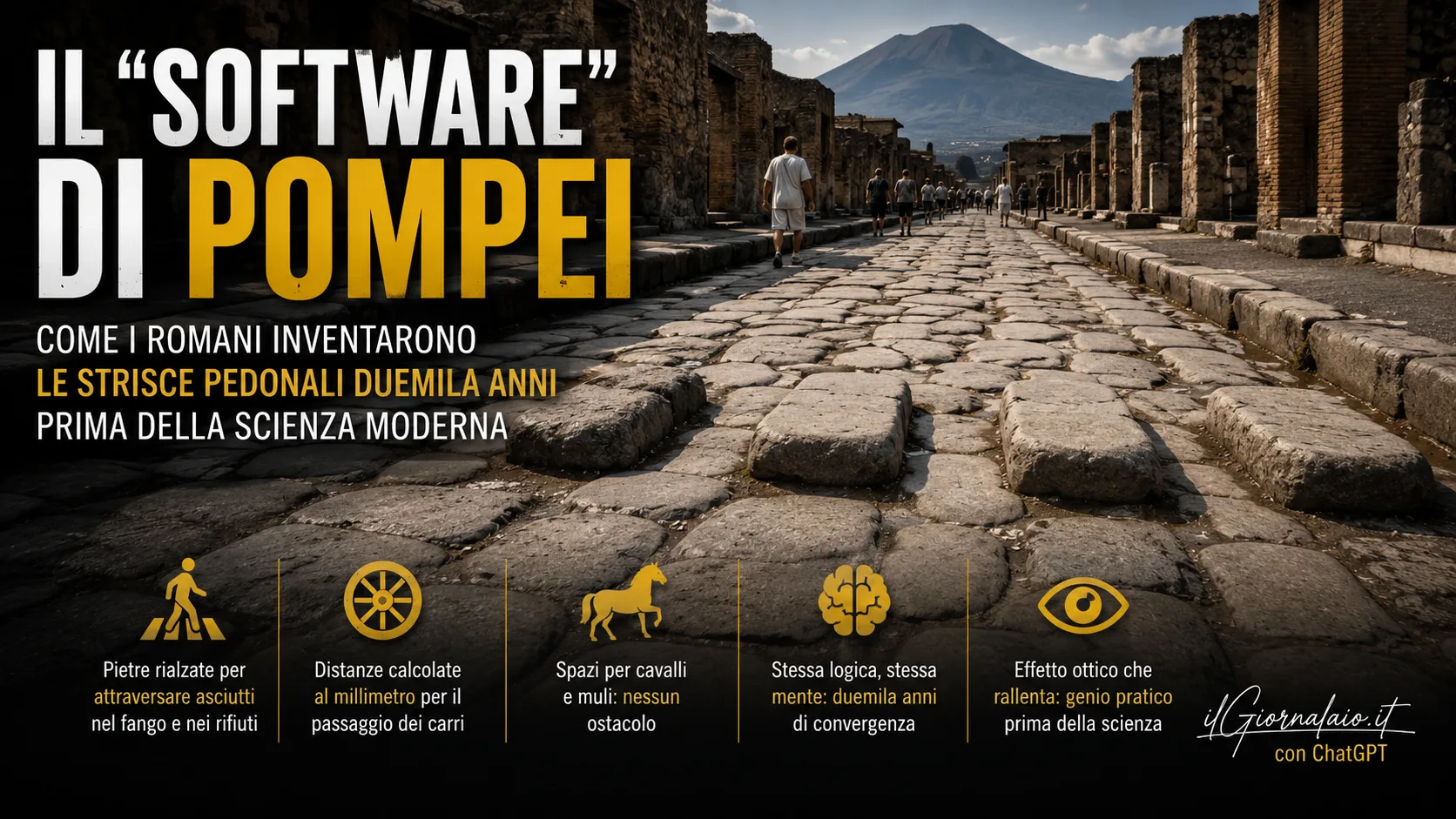 Il "software" di Pompei: come i Romani inventarono le strisce pedonali duemila anni prima della scienza moderna
