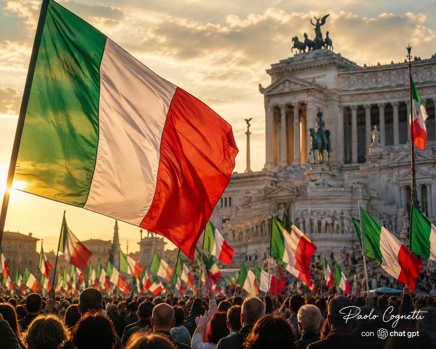Il tricolore in piazza: la vera lezione di civiltà che isola i violenti