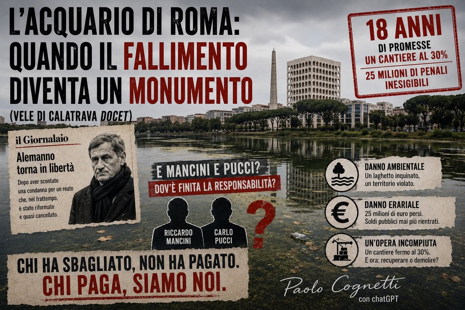 L'Acquario di Roma: l'ennesima incompiuta tra labirinti societari e conti pubblici in fumo