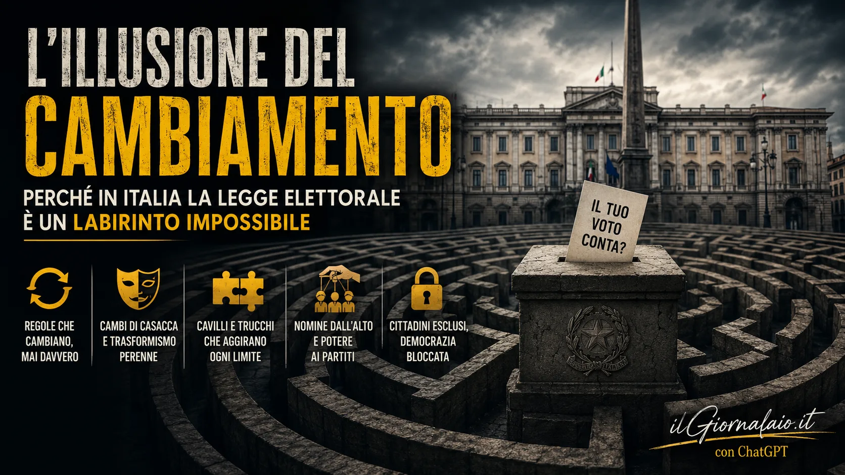 L’Illusione del Cambiamento: Perché in Italia la Legge Elettorale è un Labirinto Impossibile